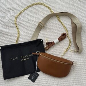 Elie Beaumont Brown Leather Crossbody Bag Lot